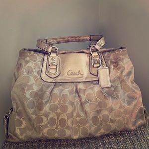 Coach Ashley Signature Lurex Carryall purse